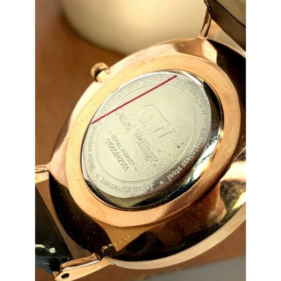 Daniel Wellington Womens Watch DW00100139 Rose Gold Black Dial 36mm Leather Band main image 12